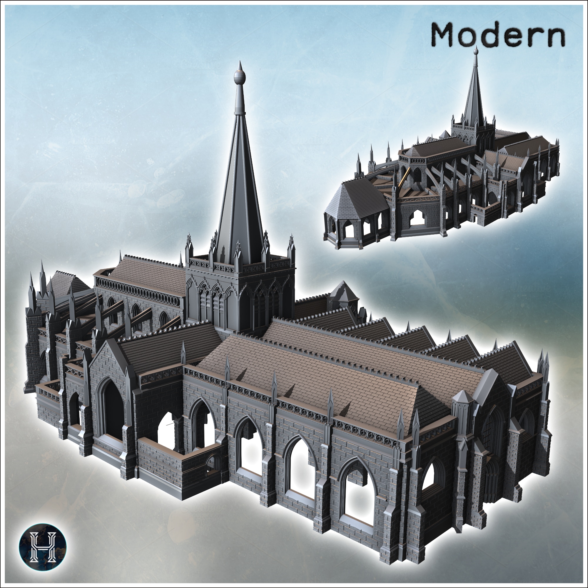 Church of Notre-Dame de Carentan (Normandy 1944, France) (1) - World War Two Second WWII Bocage D-Day Operation Overlord Western US